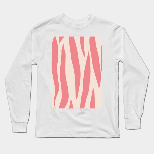 Retro red stripes Long Sleeve T-Shirt by Jaana Day